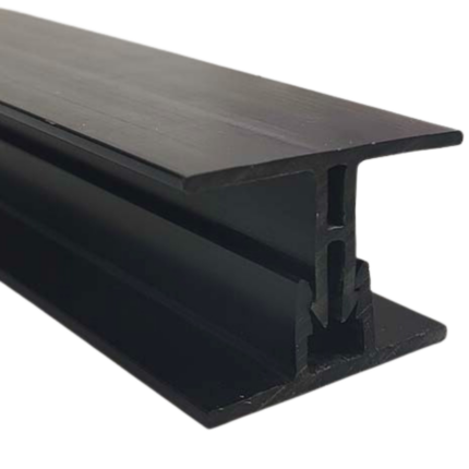 PERFIL EXT PVC FULLTECH UNIÓN NEGRO PE4 5