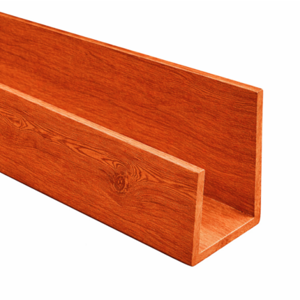 Perfil Exterior Aluminio Terminación Jota 1 pieza Fullmart Madera PE3A 5m