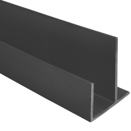 Perfil Exterior Aluminio Fullmart Puerta Ventana Grafito PE5 5m